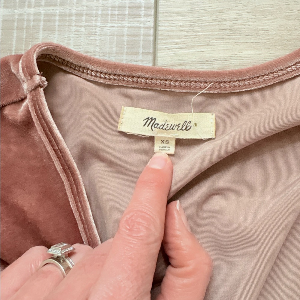 Madewell Ballet Velvet Wrap Top - Picture 3 of 8